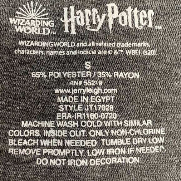Harry Potter Hogwarts Graphic T-Shirt Short Sleeves Gray Size S - Picture 6 of 6